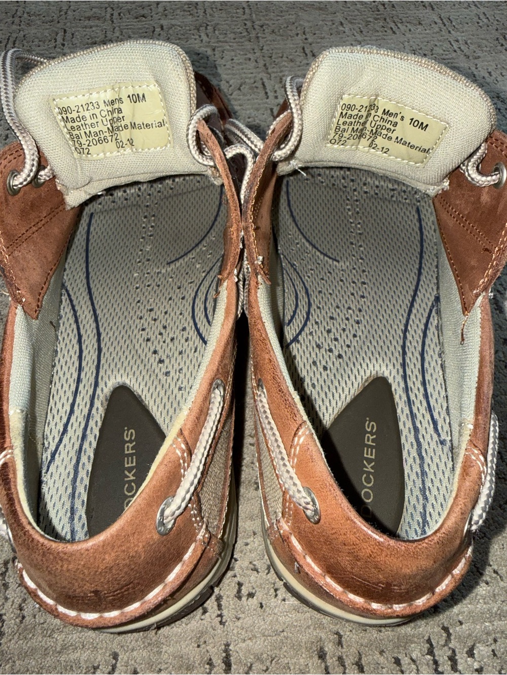 Dockers Men's Tan Leather Lace-Up Boat Shoes Size 10M - Picture 5 of 5